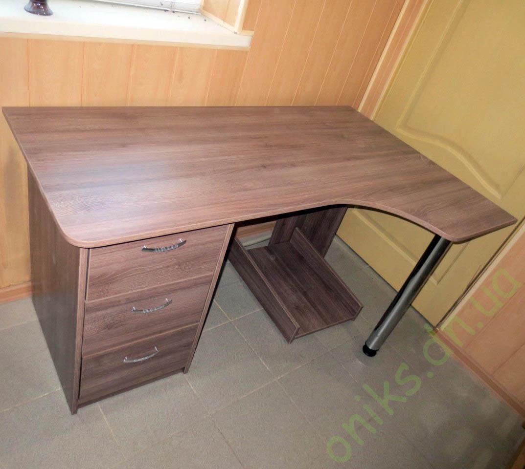 Купить угловой однотумбовый компьютерный стол в Донецке